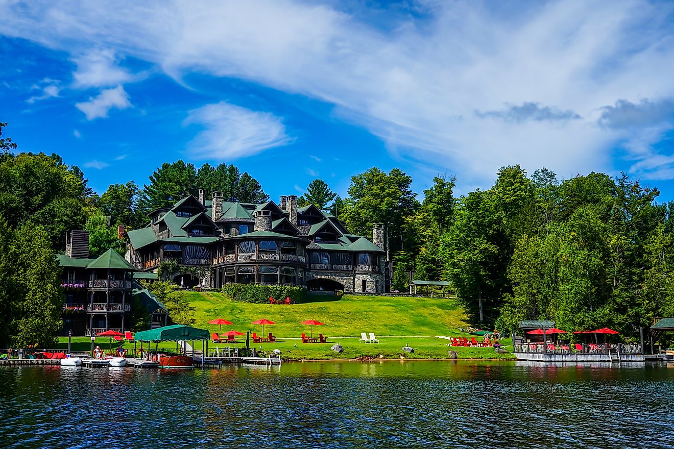Lake Placid Lodge is the only hotel located directly on the shores of Lake Placid. Editorial credit: Leonard Zhukovsky / Shutterstock.com