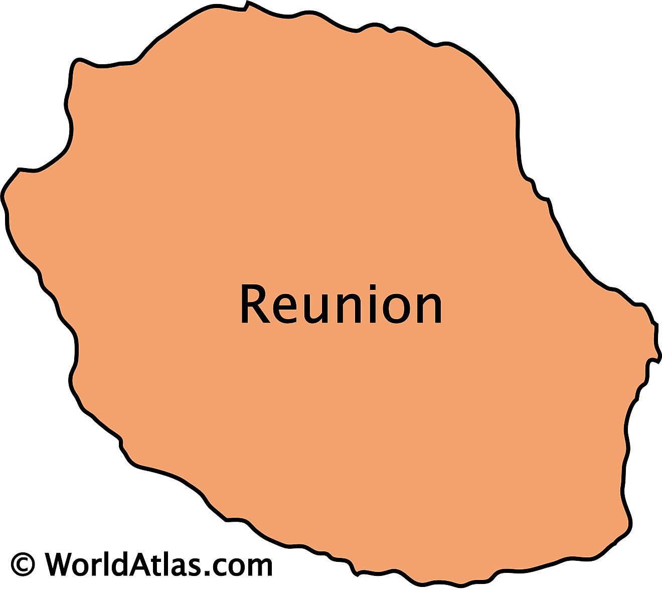 Outline Map of Reunion