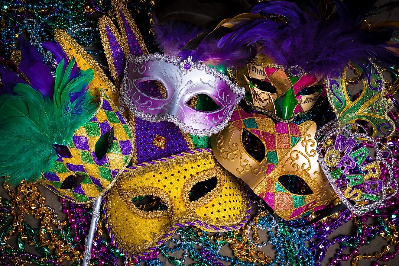 Masks are common for Mardi Gras celebrations.