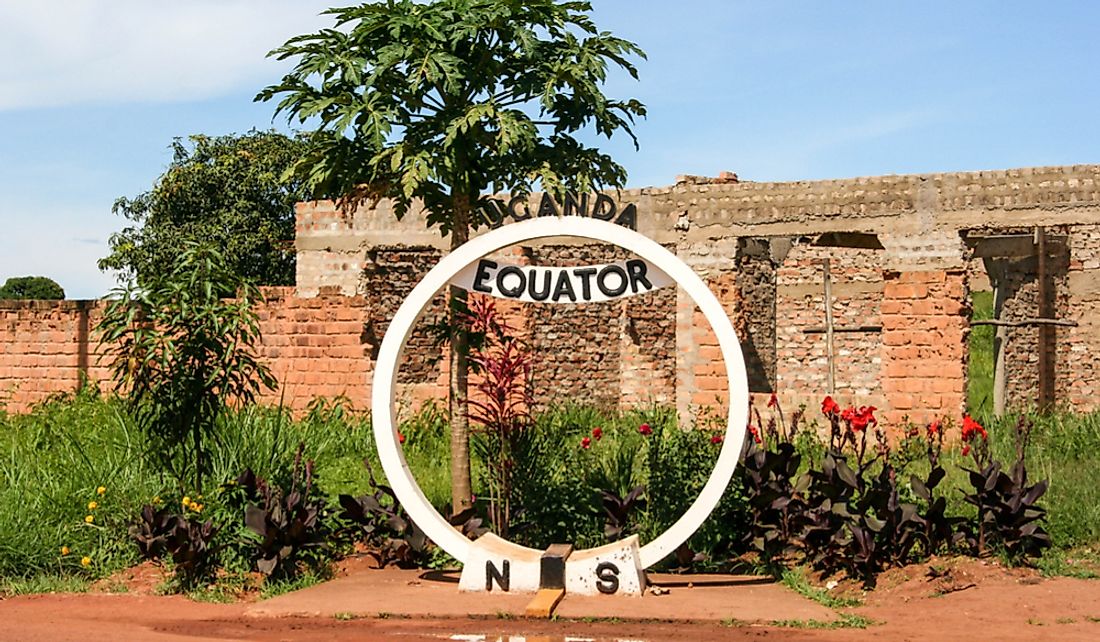 Line of the Equator running through Uganda.