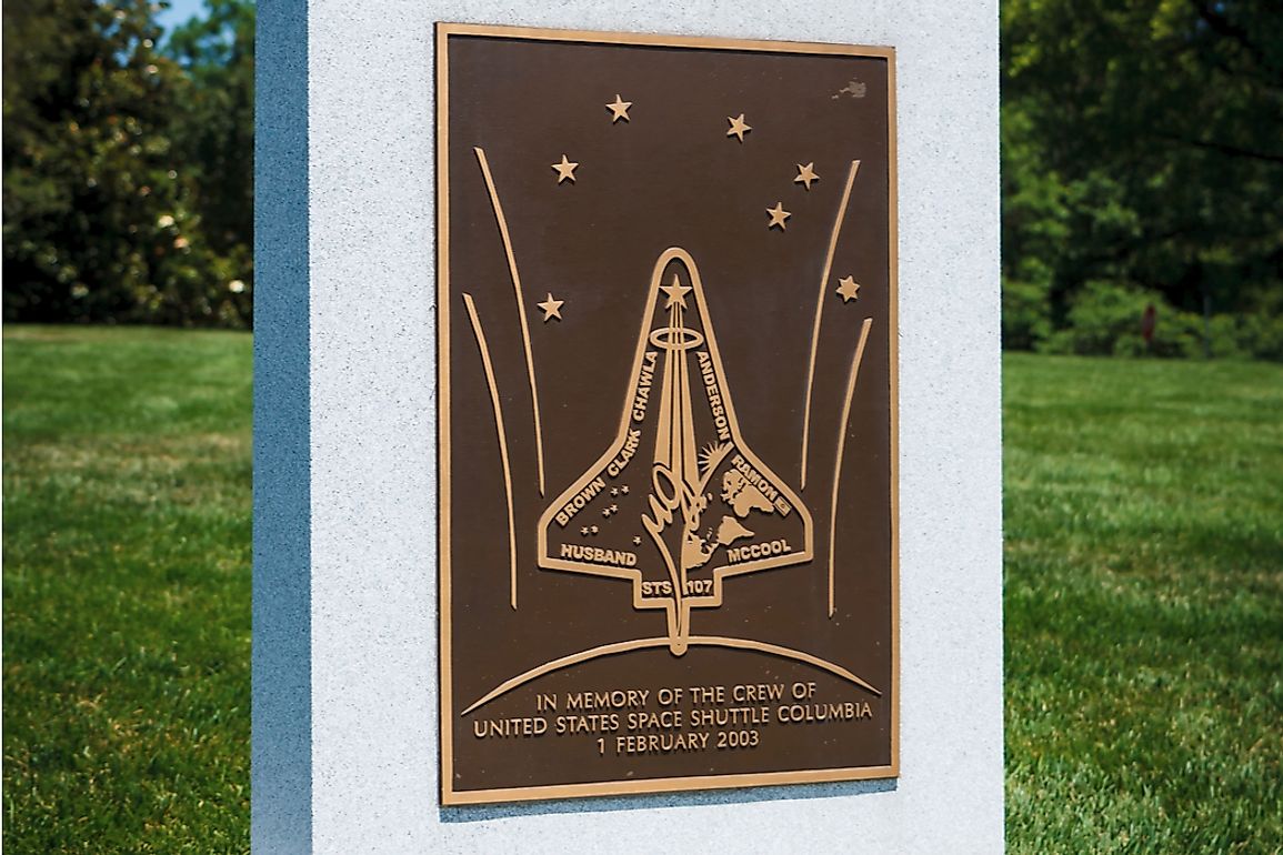 Space Shuttle Columbia memorial at Arlington National Cemetery. Editorial credit: ZRyzner / Shutterstock.com