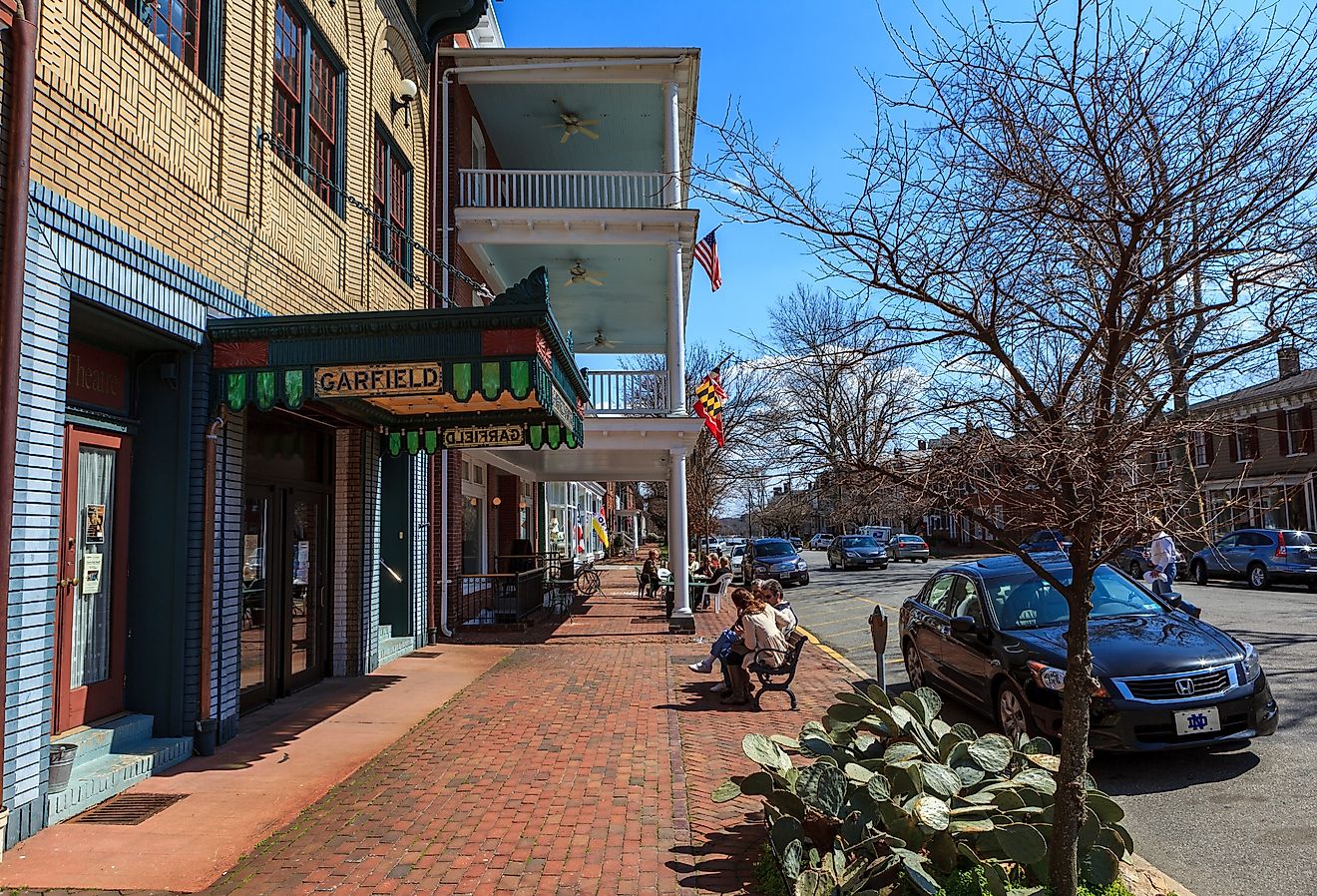 The business district in Chestertown, Maryland. Image credit George Sheldon via Shutterstock.com