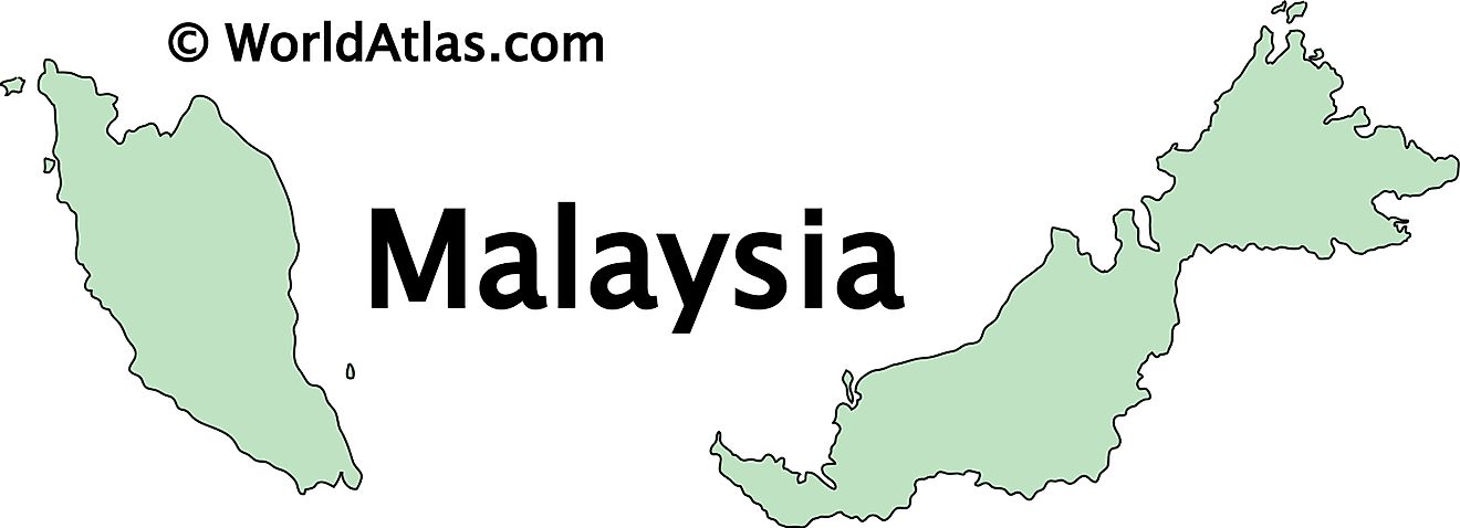 Outline Map of Malaysia
