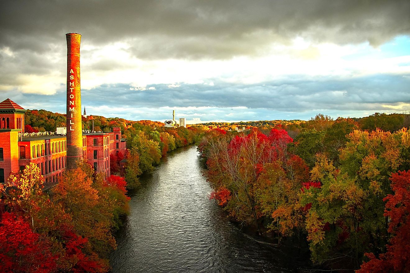 Fall colors in Cumberland, Rhode Island.