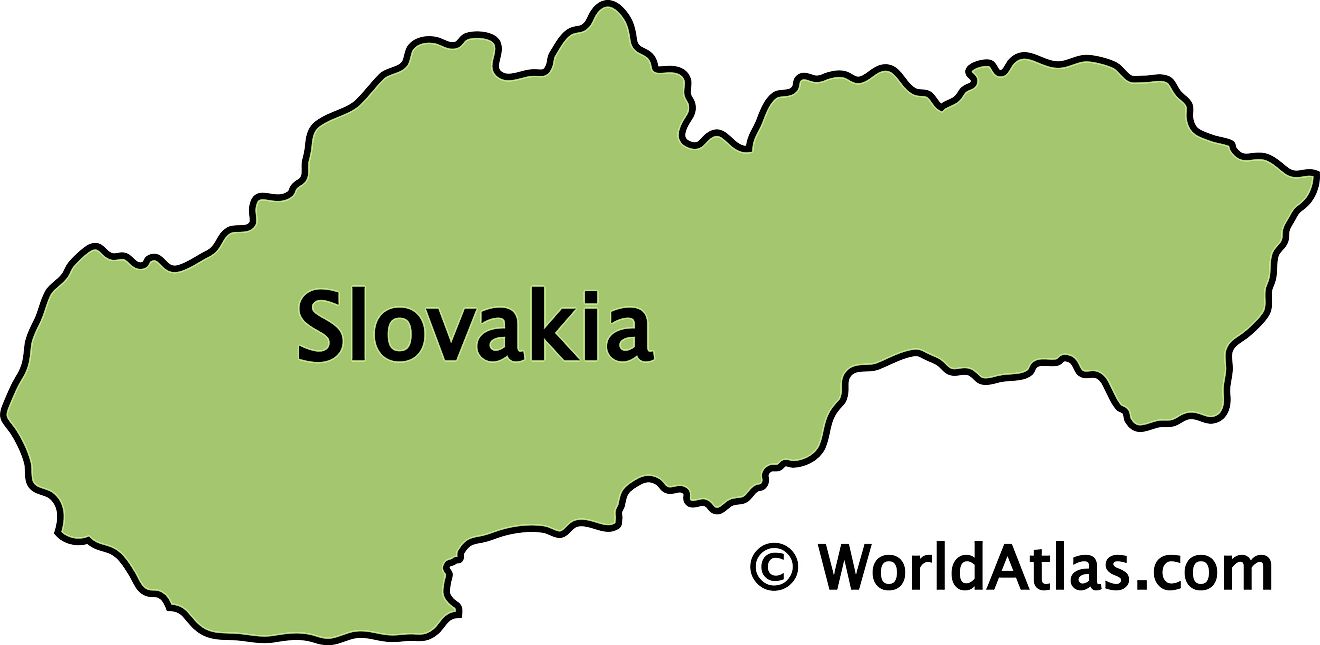 Outline Map of Slovakia