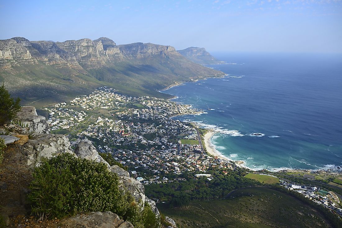 South Africa is located entirely in the southern hemisphere. 