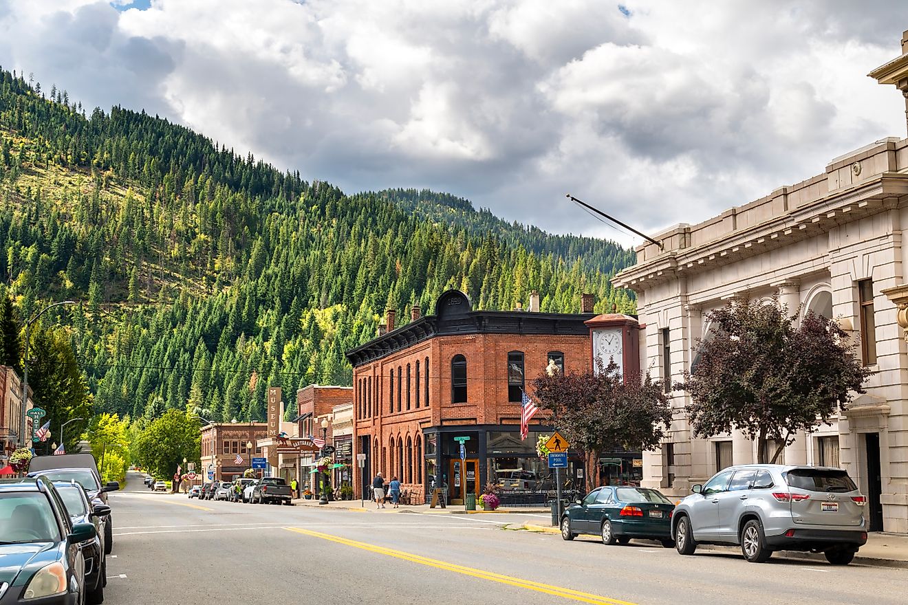 Historic main street, Wallace, Idaho, Silver Valley, Inland Northwest, USA. Editorial credit: Kirk Fisher / Shutterstock.com