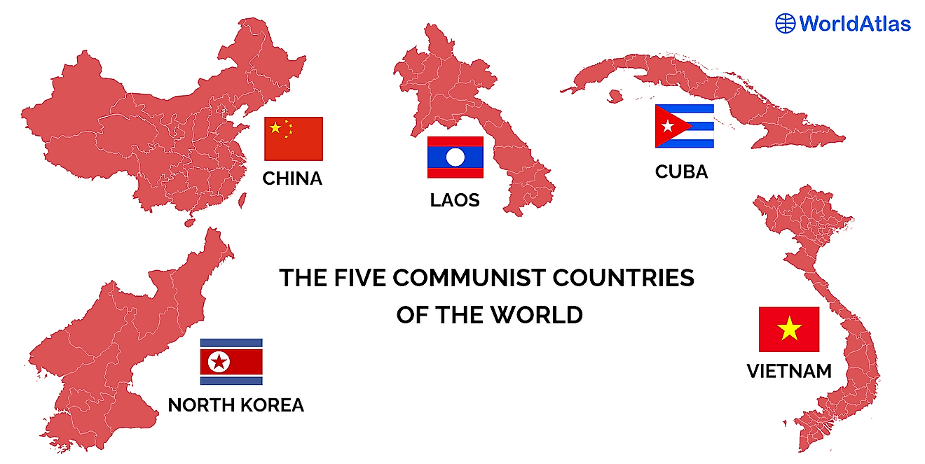 Communist countries of the world.
