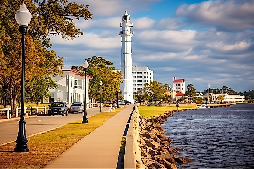 Biloxi Lighthouse in Biloxi, Mississippi.