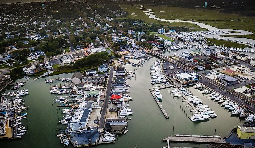 Aerial view of Cape May, New Jersey