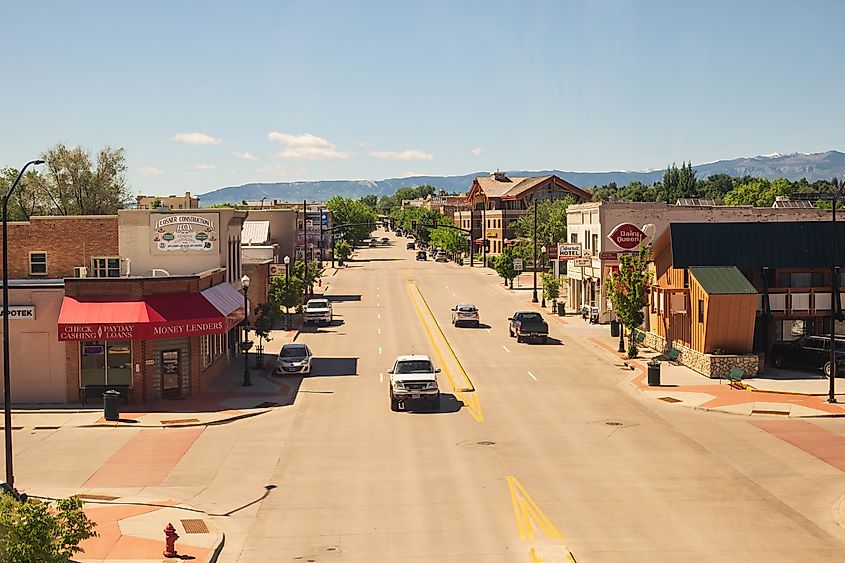 The Main Street in Sheridan, Wyoming