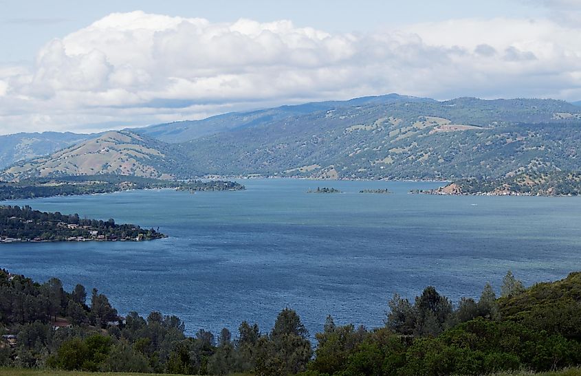 Aerial view of Clear Lake, California