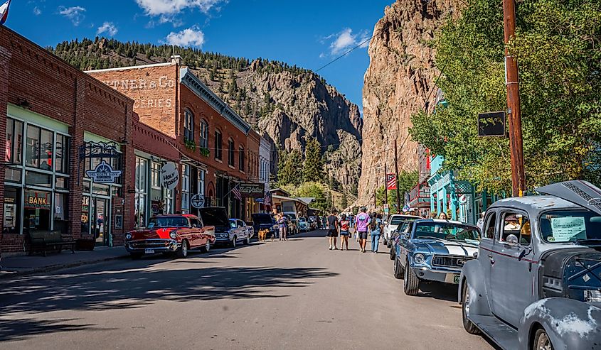 A vintage car show takes place on a beautiful weekend in Creede, CO