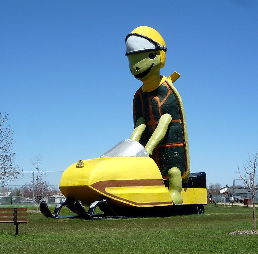 "Tommy Turtle," the symbol of Bottineau, North Dakota.