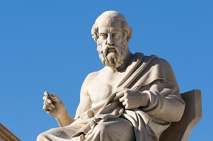 The statue of Plato in Athens.