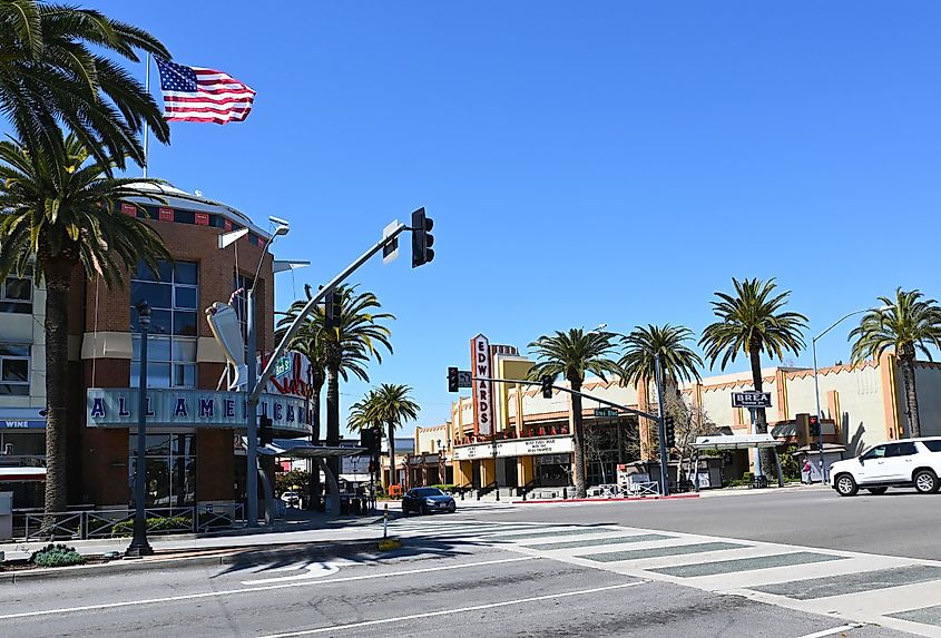 Rubys American Diner and Edwards Cinemas in Downtown Brea