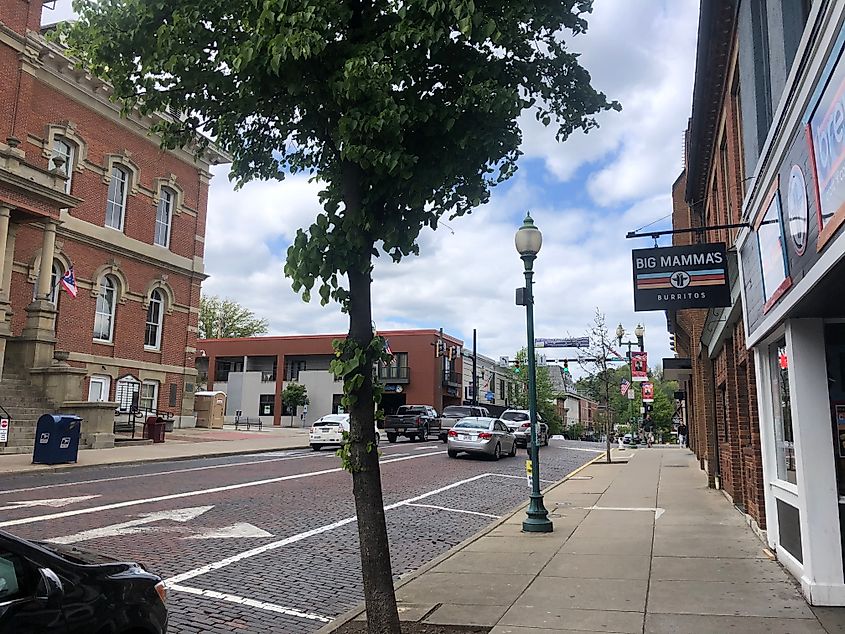 Main Street in Athens, Ohio. 