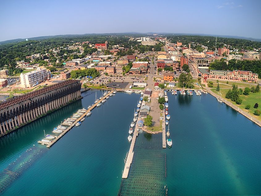 Marquette, Michigan is a port city on the shores of Lake Superior.