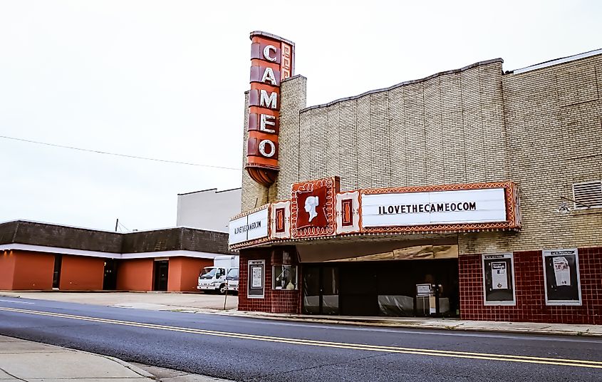 An old movie theater downtown in El Dorado, Arkansas. Editorial credit: Sabrina Janelle Gordon / Shutterstock.com