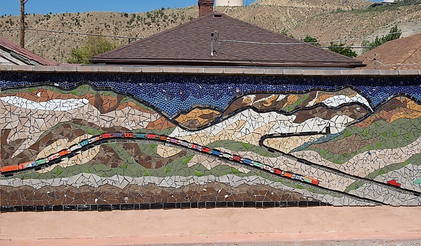 Mine mosaic in Helper in Utah 