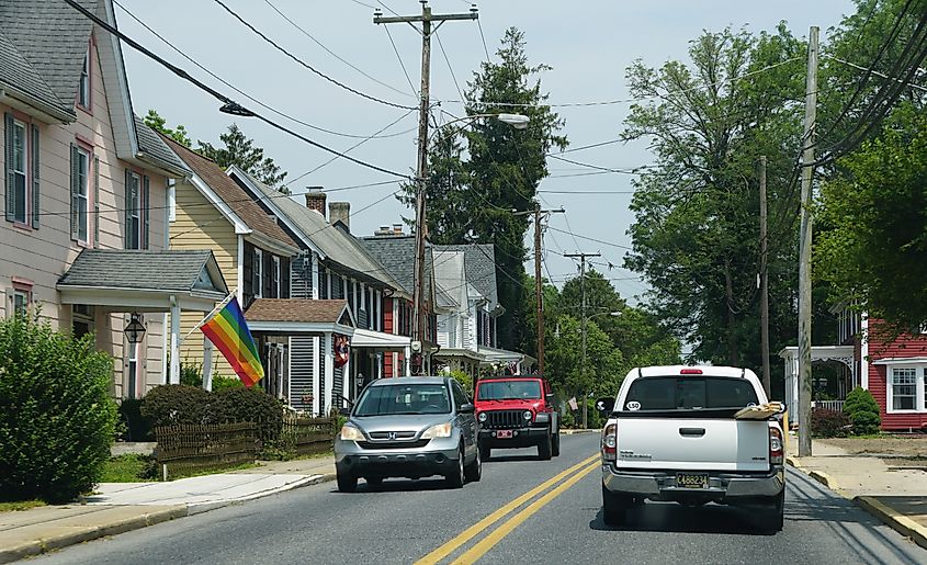 A street in Milton, Delaware.