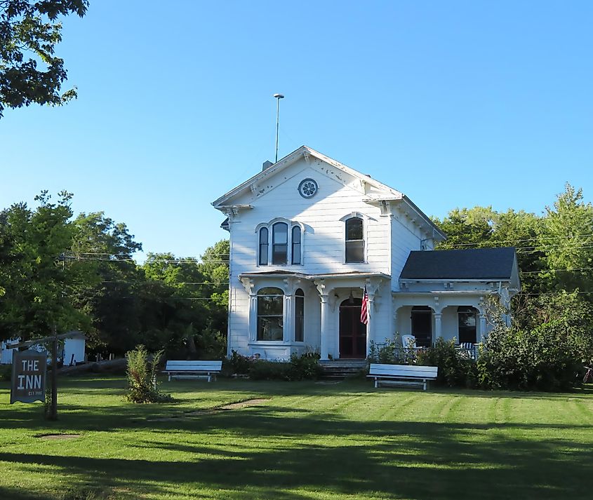 Charming Victorian Inn on Kelley's Island, Ohio, with classic architectural features.