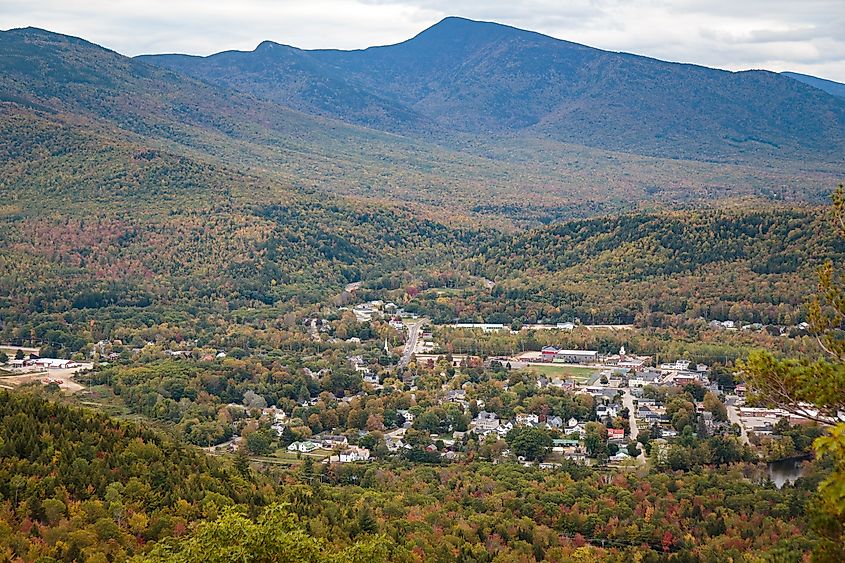 Aerial view of Gorham, New Hampshire